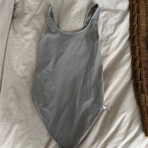 Gray Sleeveless Bodysuit